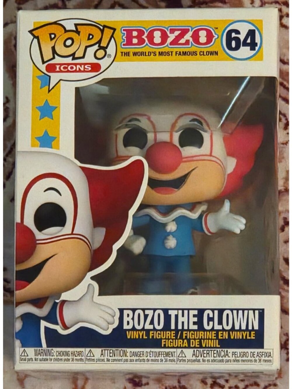 Funko POP! Icons Bozo the Clown #64 Vinyl Figure Funny Comic Clown Pop Figure
